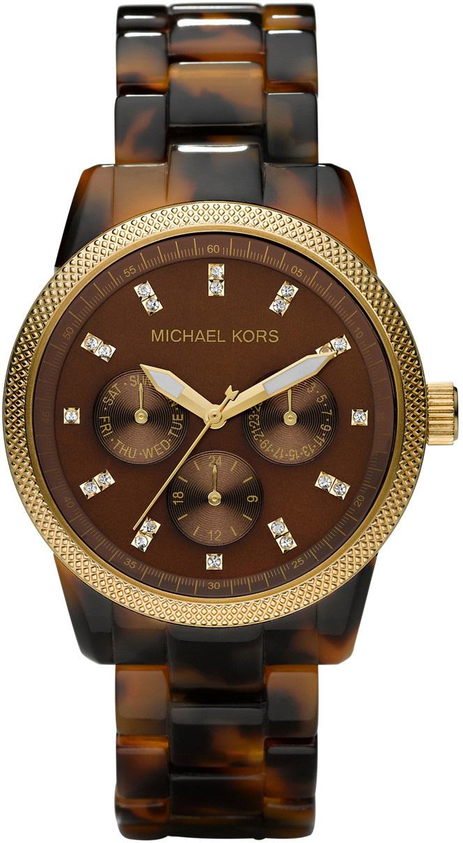 Michael Kors MK5038 Takvimli 38 mm Kahverengi Plastik Kordon Analog Kadın Kol Saati