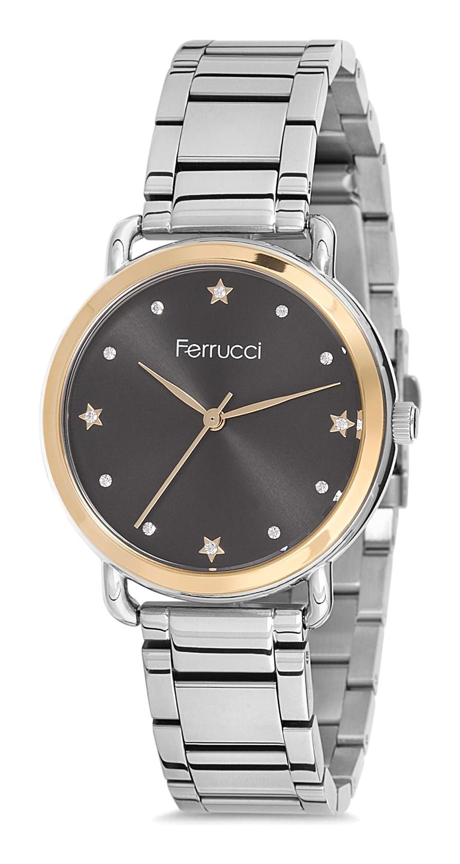 Ferrucci 9FM2351 38 mm Gri Metal Kordon Analog Kadın Kol Saati