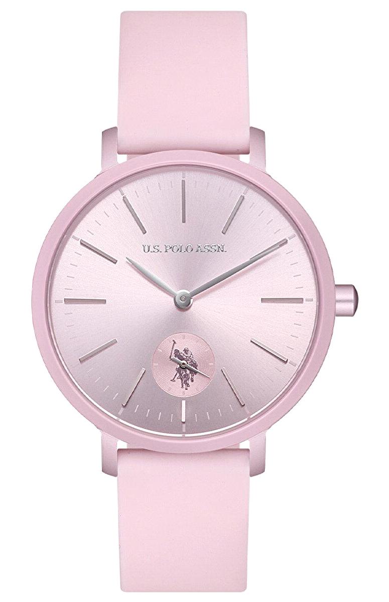 U.S. Polo Assn USPA2006-01 37 mm Pembe Silikon Kordon Analog Kadın Kol Saati