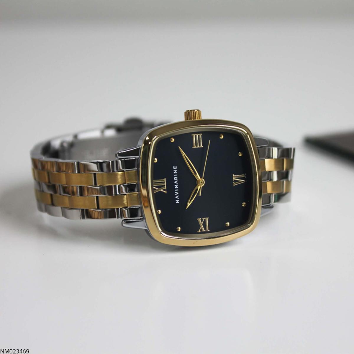 Navimarine NM023469 30 mm Altın-Gri Çelik Kordon Analog Kadın Kol Saati