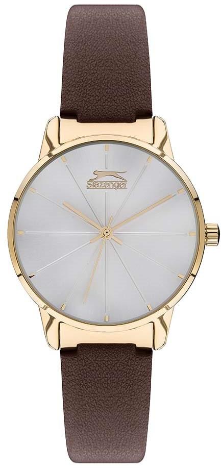 Slazenger SL.09.2031.3.03 34 mm Kahverengi Deri Kordon Analog Kadın Kol Saati