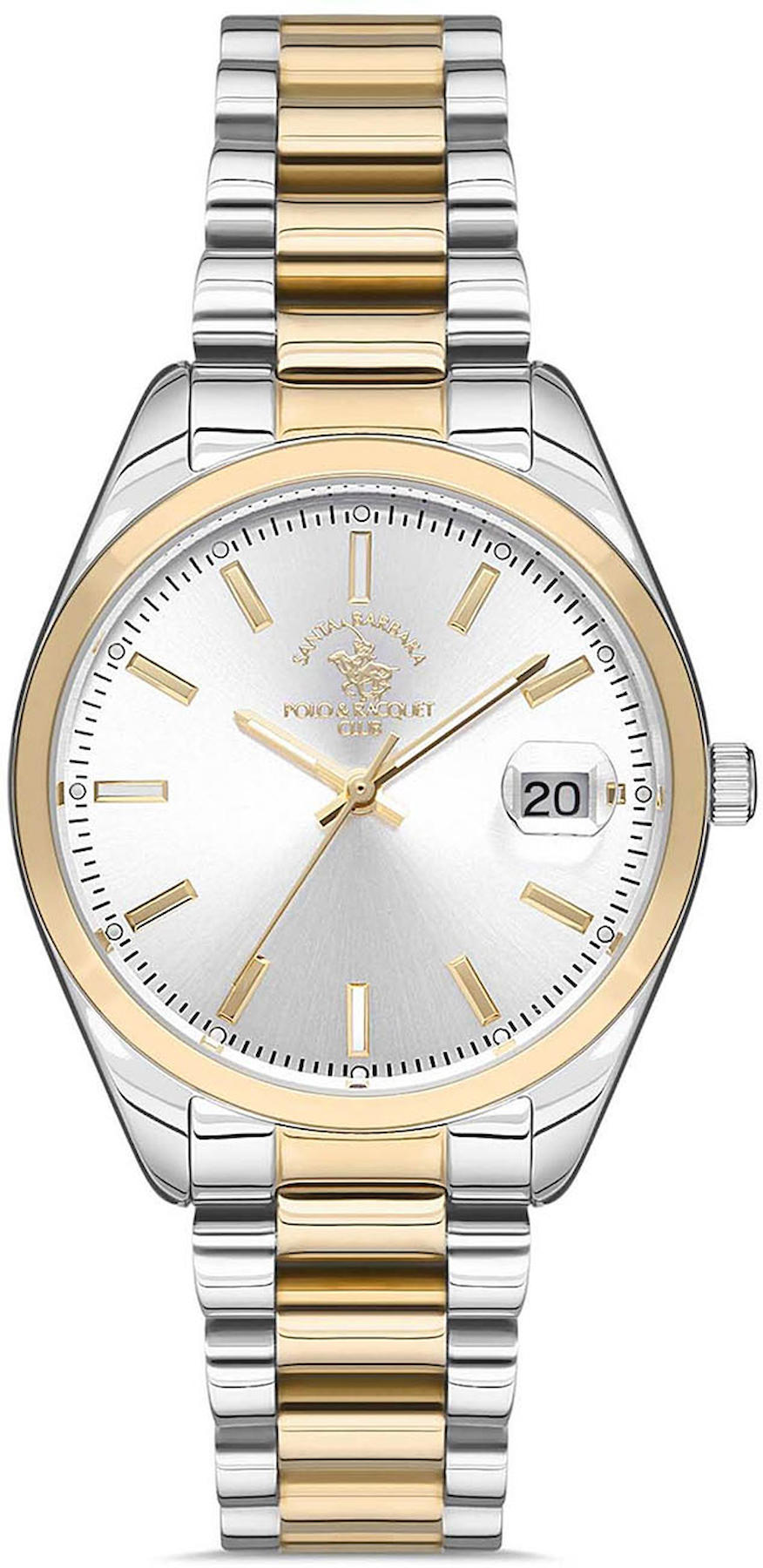 Santa Barbara Polo & Racquet Club SB.1.10252.5 Takvimli 34 mm Altın-Gri Metal Kordon Analog Kadın Kol Saati