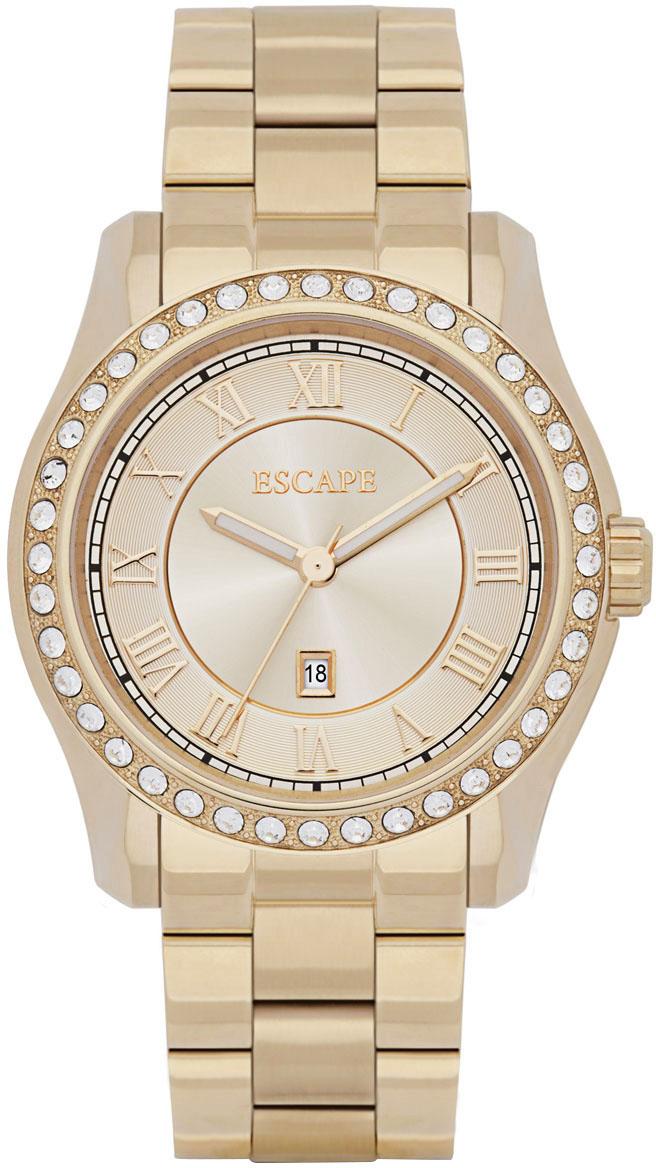 Escape EC1066-402 Takvimli 39 mm Altın Çelik Kordon Analog Kadın Kol Saati