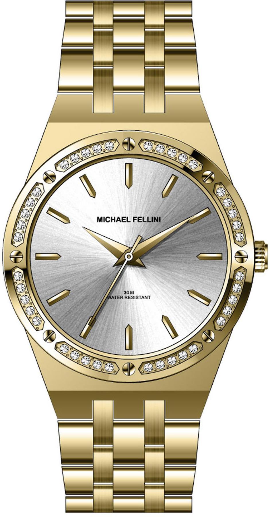 Michael Fellini 2355-3 32 mm Gri Metal Kordon Analog Kadın Kol Saati