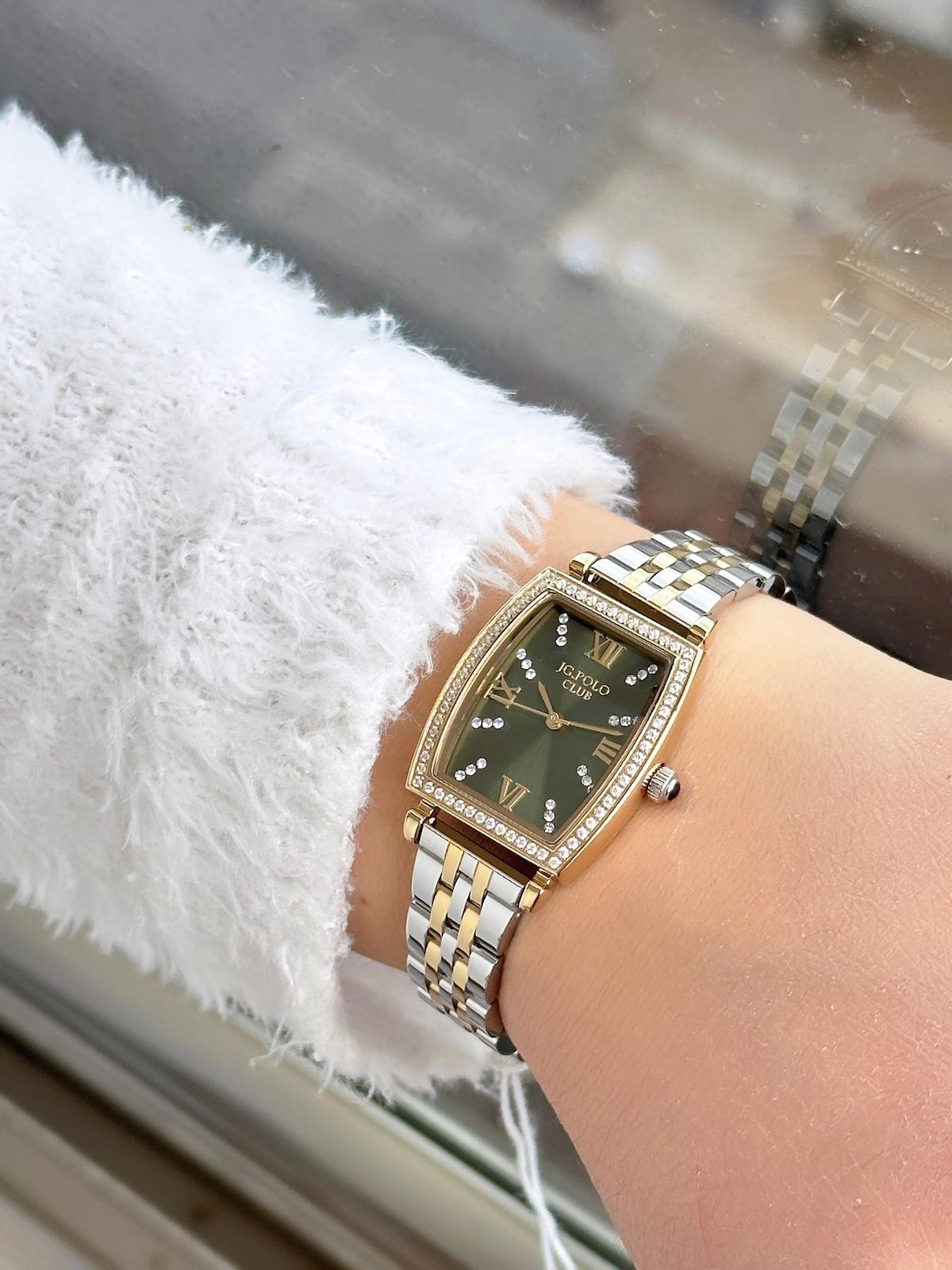 Jg. Polo Club JPC.0224.S04060.05 35 mm Altın-Gri Çelik Kordon Analog Kadın Kol Saati
