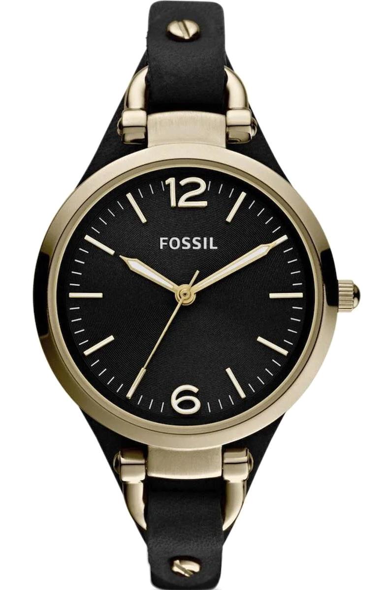 Fossil ES3148 32 mm Siyah Deri Kordon Analog Kadın Kol Saati