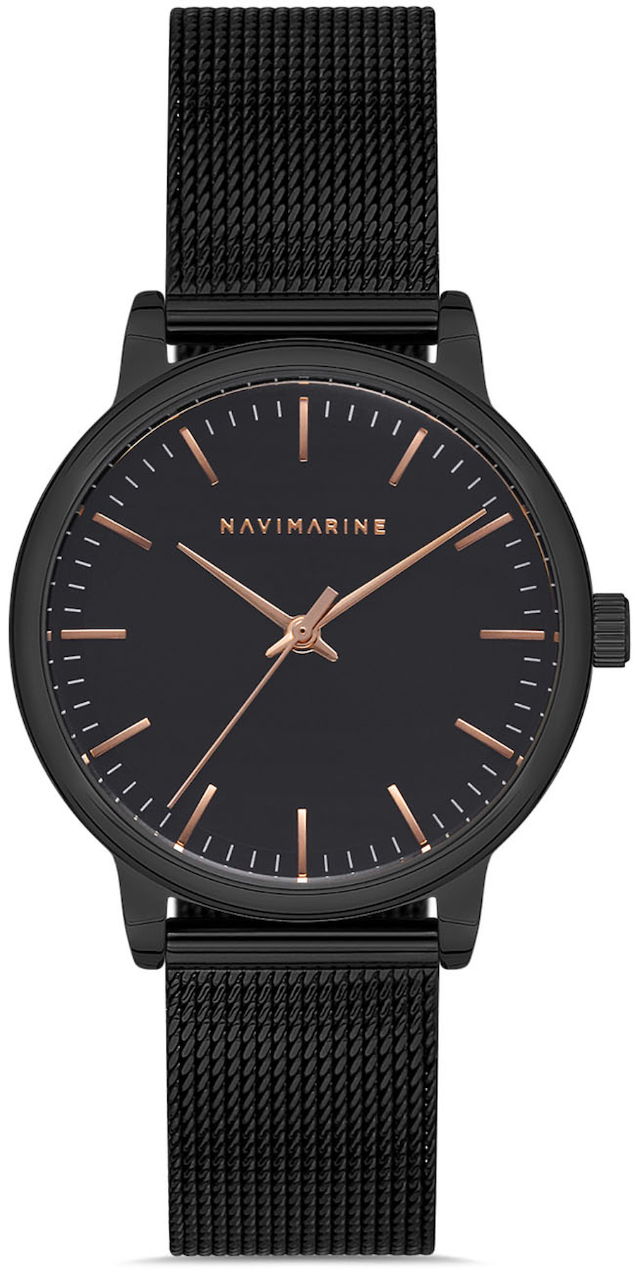 Navimarine NM103-06 34 mm Siyah Çelik Kordon Analog Kadın Kol Saati