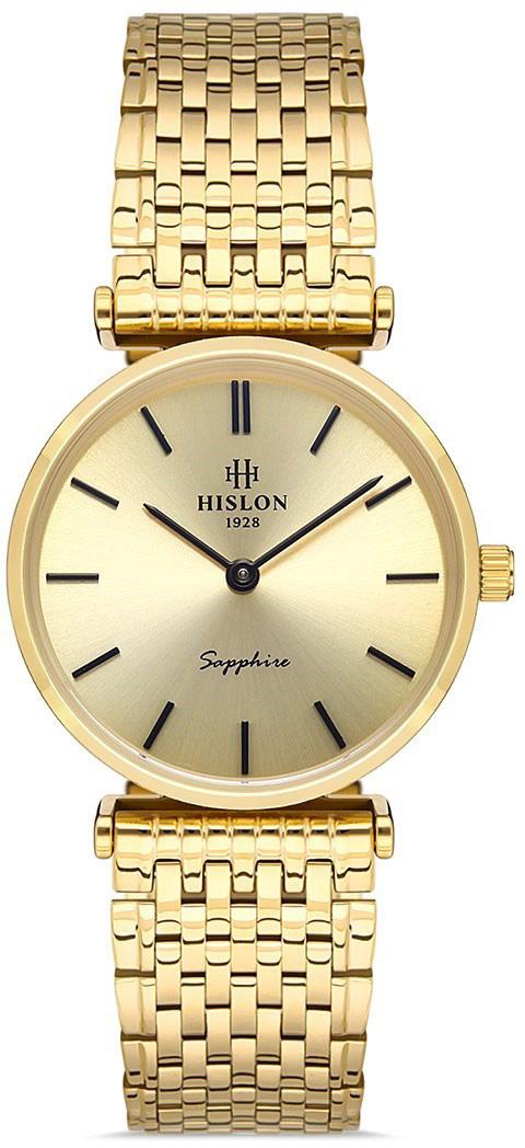 Hislon QL119G-08SG 30 mm Altın Çelik Kordon Analog Kadın Kol Saati