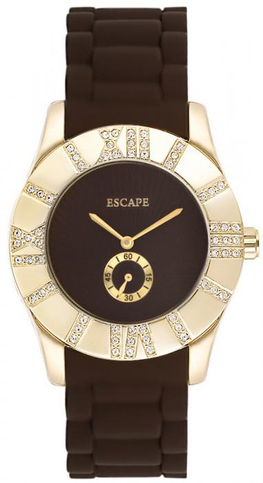 Escape EC1005-116 34 mm Kahverengi Silikon Kordon Analog Kadın Kol Saati