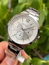 Ferrucci FC.13070M.04 Takvimli 35 mm Gri Metal Kordon Analog Kadın Kol Saati