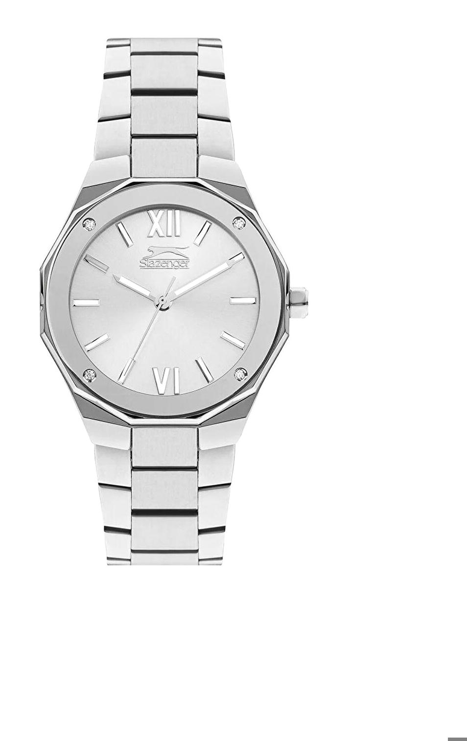 Slazenger SL.09.2258.3.01 38 mm Gri Çelik Kordon Analog Kadın Kol Saati