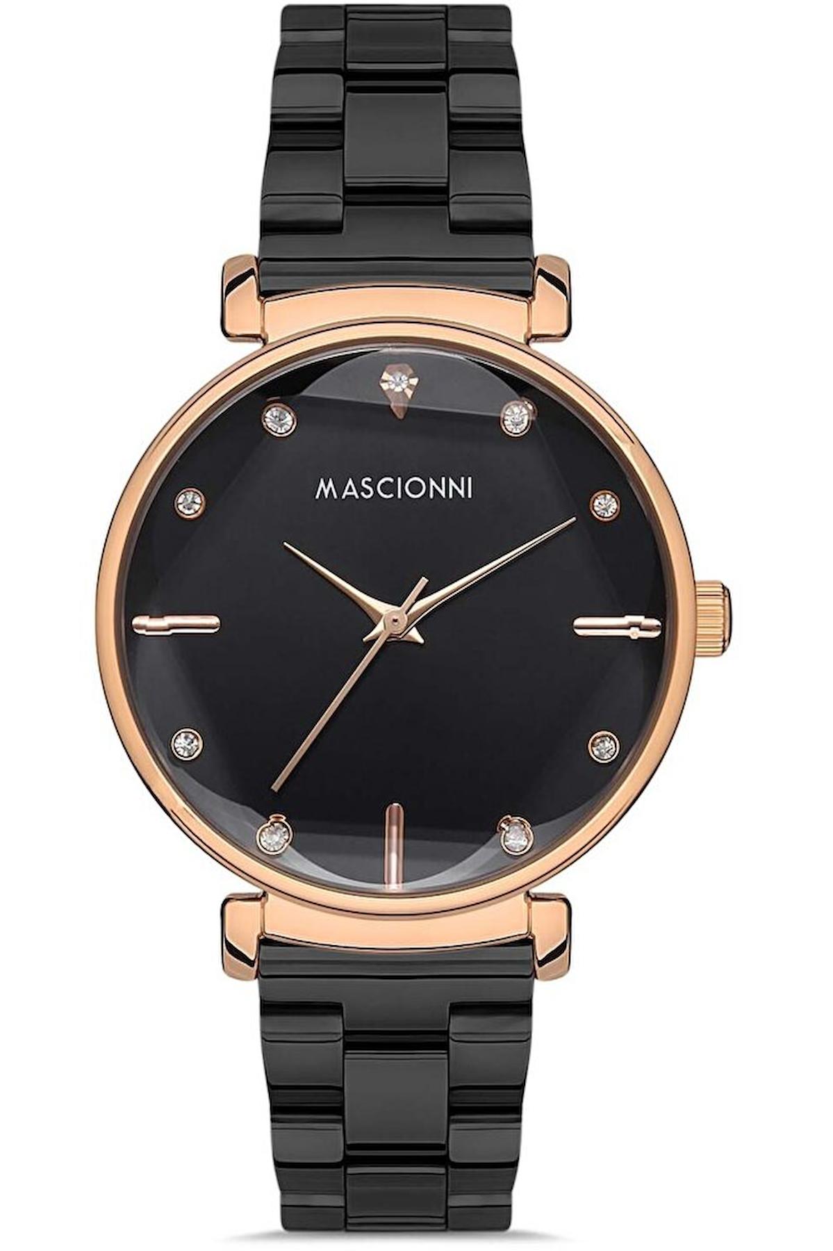 Mascionni M.1.2063A.06 38 mm Siyah Metal Kordon Analog Kadın Kol Saati