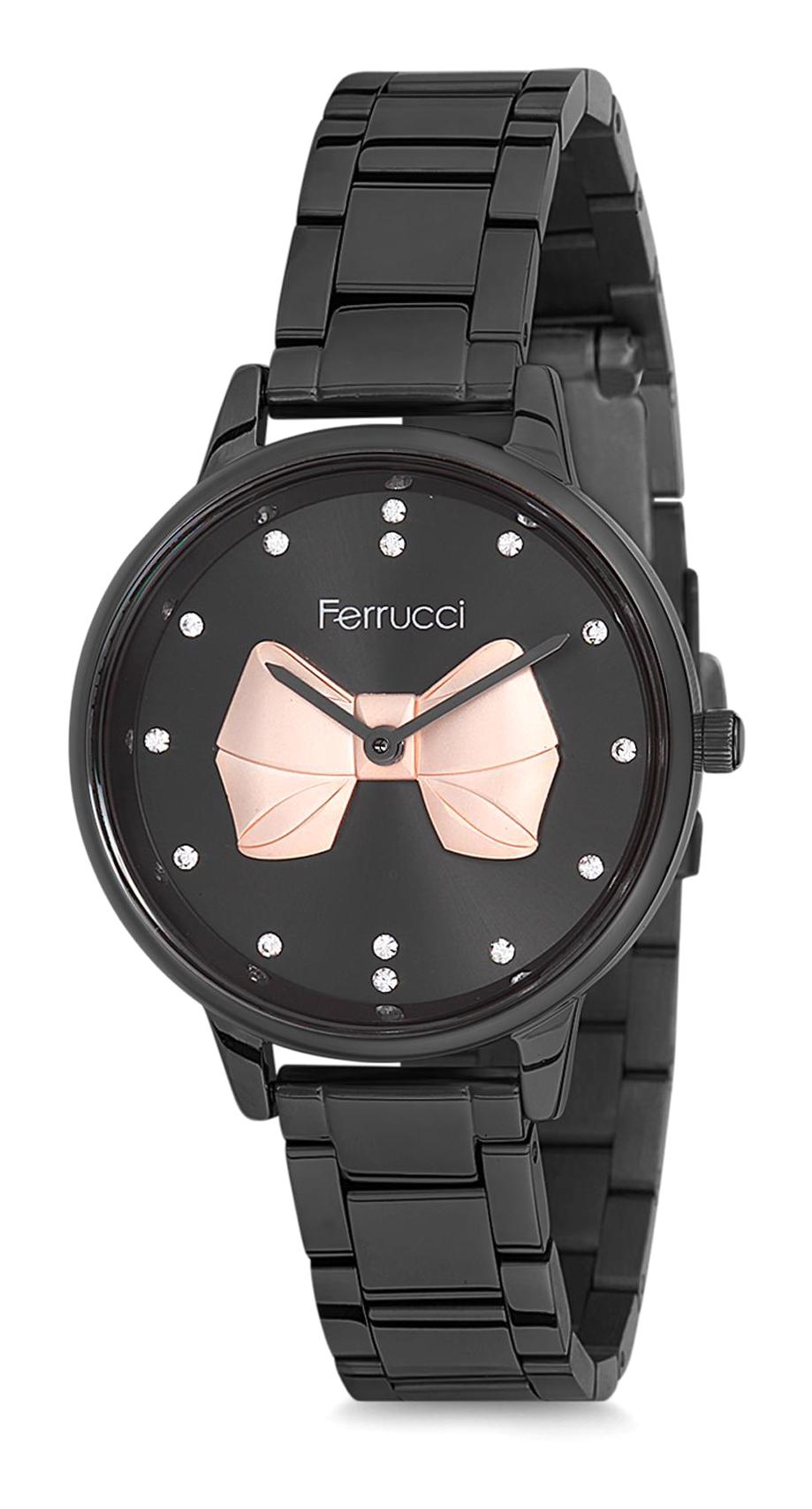 Ferrucci 9FM914 38 mm Siyah Metal Kordon Analog Kadın Kol Saati