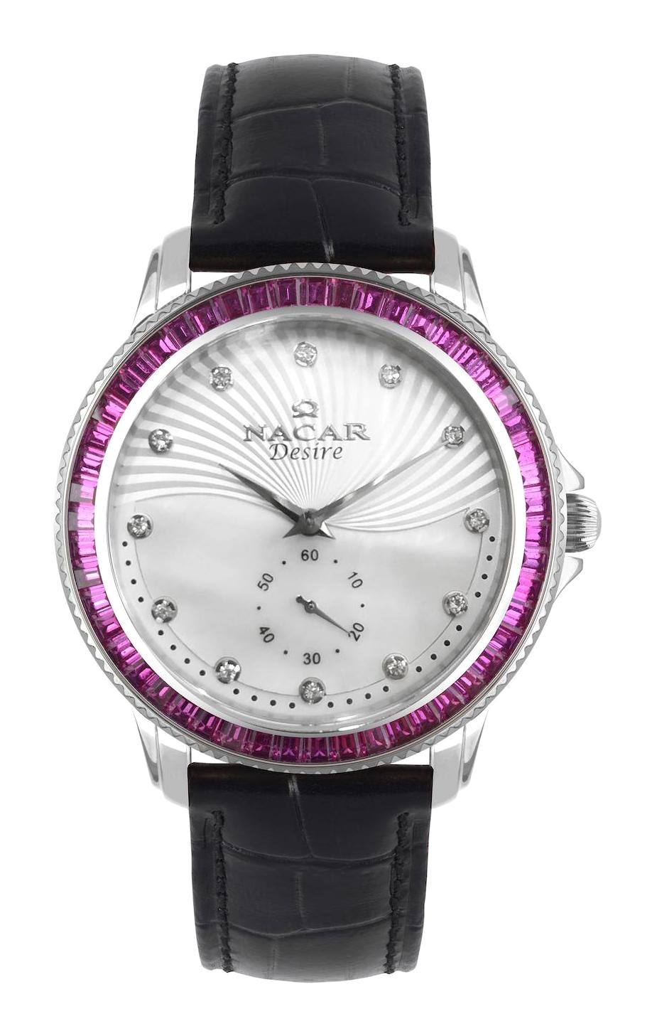 Nacar 33396696-AWL1S 38 mm Siyah Deri Kordon Analog Kadın Kol Saati