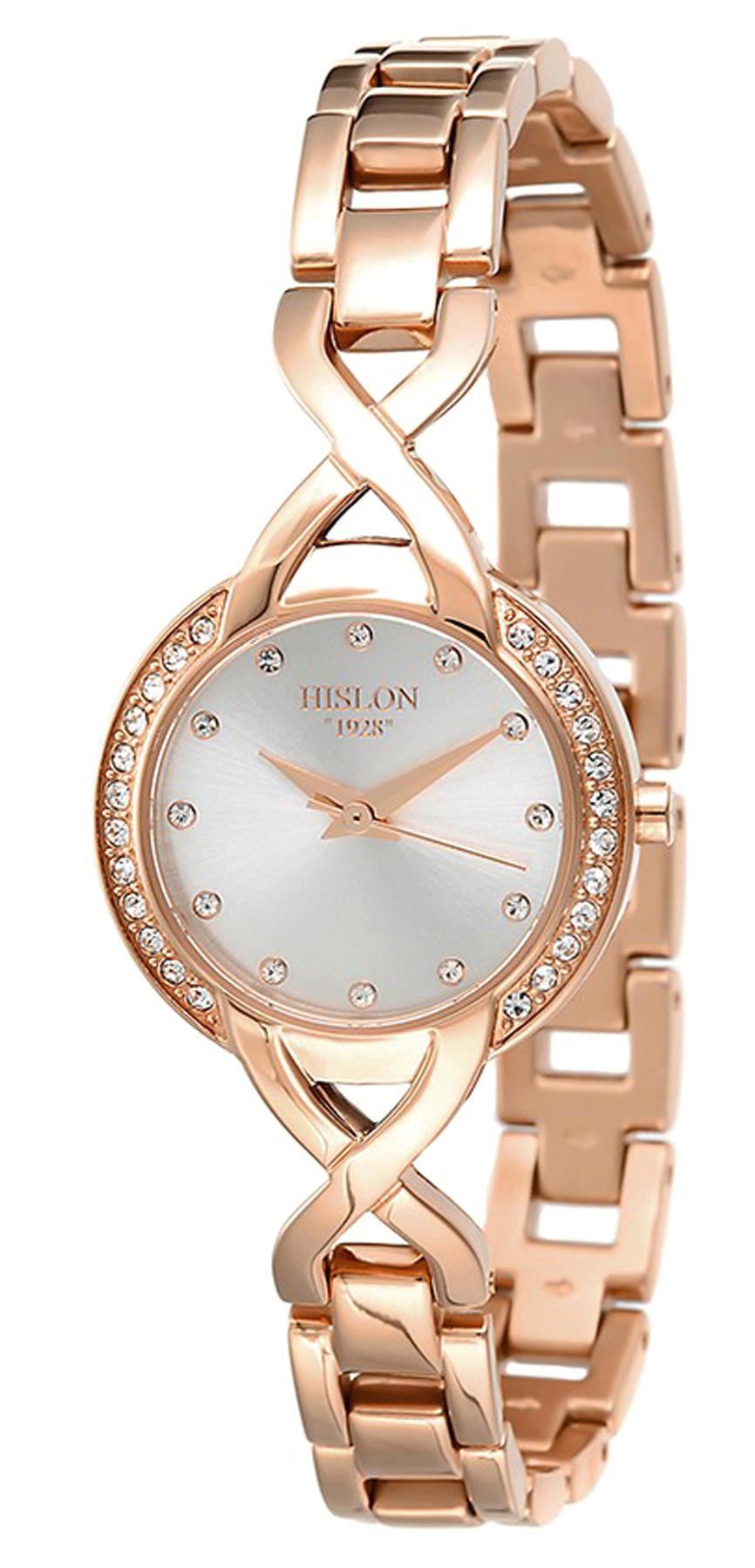 Hislon 3413-222119 24 mm Rose Gold Çelik Kordon Analog Kadın Kol Saati