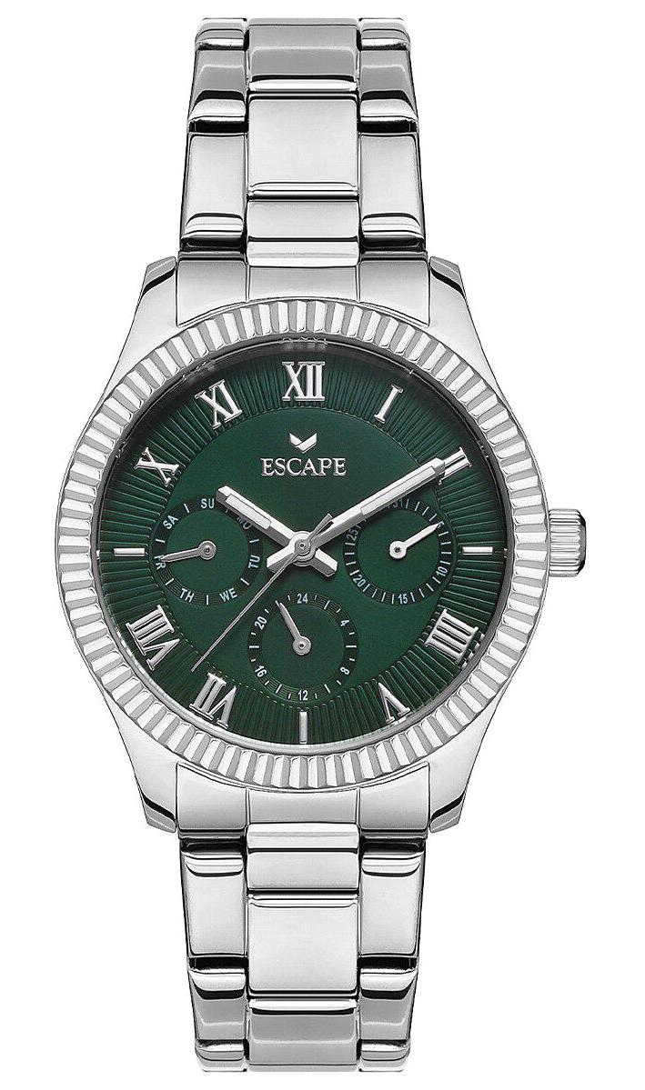 Escape ESCP203405 Takvimli 36 mm Gri Çelik Kordon Analog Kadın Kol Saati