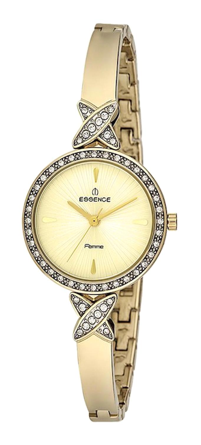Essence D1058.110 28 mm Altın Çelik Kordon Analog Kadın Kol Saati