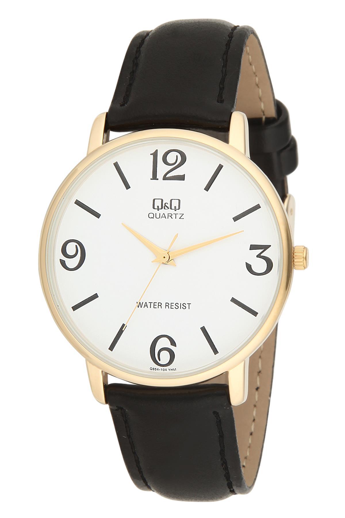 Q&Q 3A932 36 mm Siyah Deri Kordon Analog Kadın Kol Saati