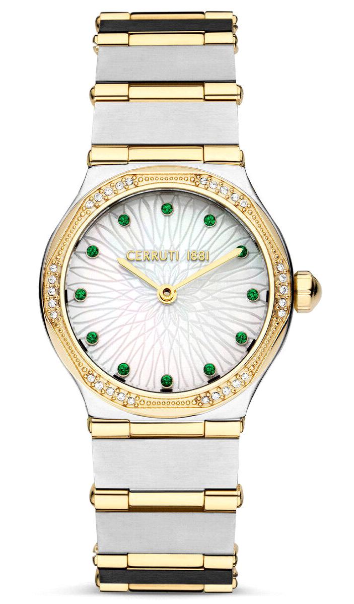 Cerruti 1881 CIWLG0008402 30 mm Altın-Gri Çelik Kordon Analog Kadın Kol Saati