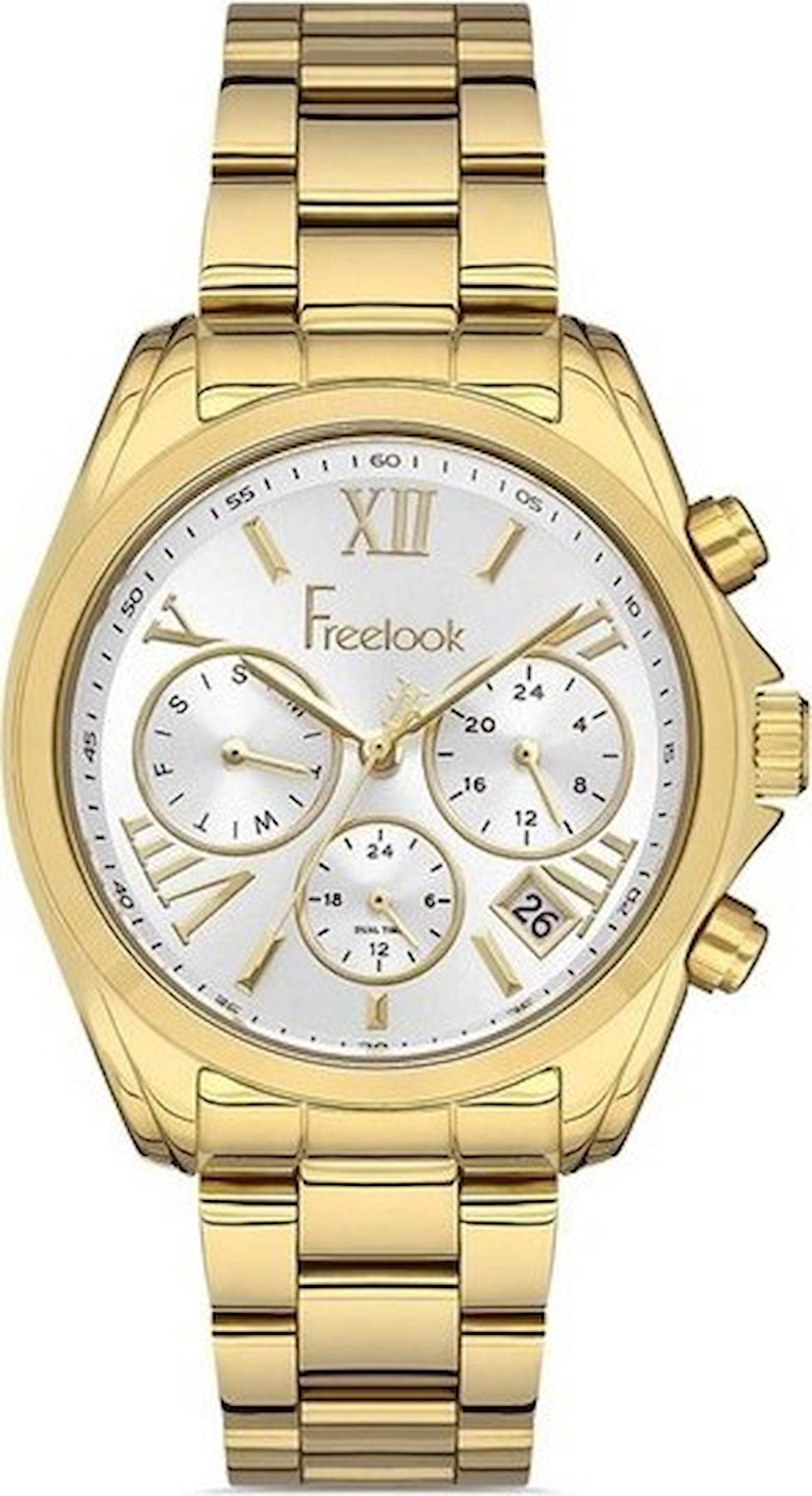Freelook FL.1.10272.2 38 mm Altın Çelik Kordon Analog Kadın Kol Saati