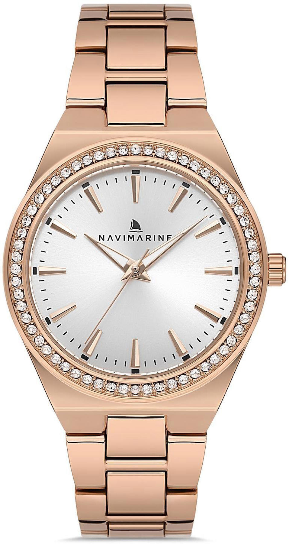 Navimarine NVM97-C1 34 mm Rose Gold Çelik Kordon Analog Kadın Kol Saati