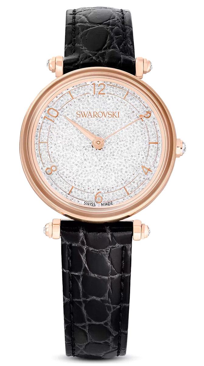 Swarovski SWR5653359 31-35 mm Siyah Deri Kordon Analog Kadın Kol Saati