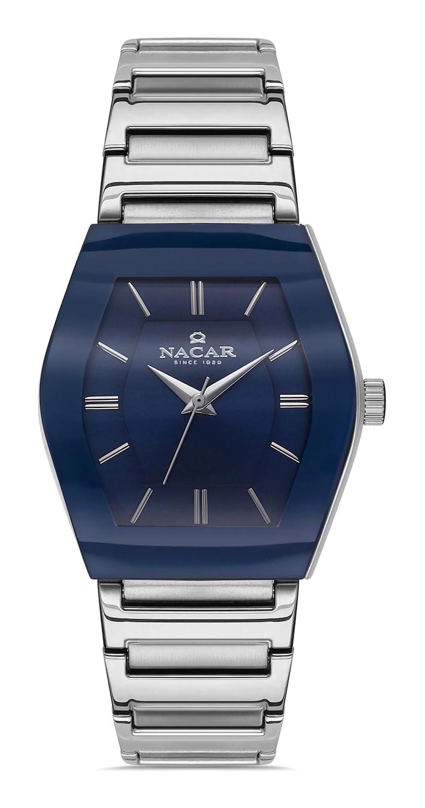 Nacar 36391046-ALSM 34-37 mm Gri Metal Kordon Analog Kadın Kol Saati