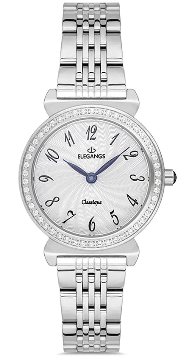 Elegangs EL2440.1 30 mm Gri Çelik Kordon Analog Kadın Kol Saati