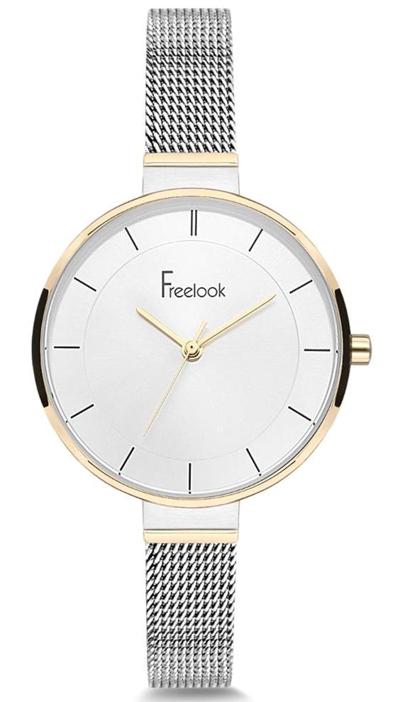 Freelook F.8.1002.01 38 mm Gri Çelik Kordon Analog Kadın Kol Saati