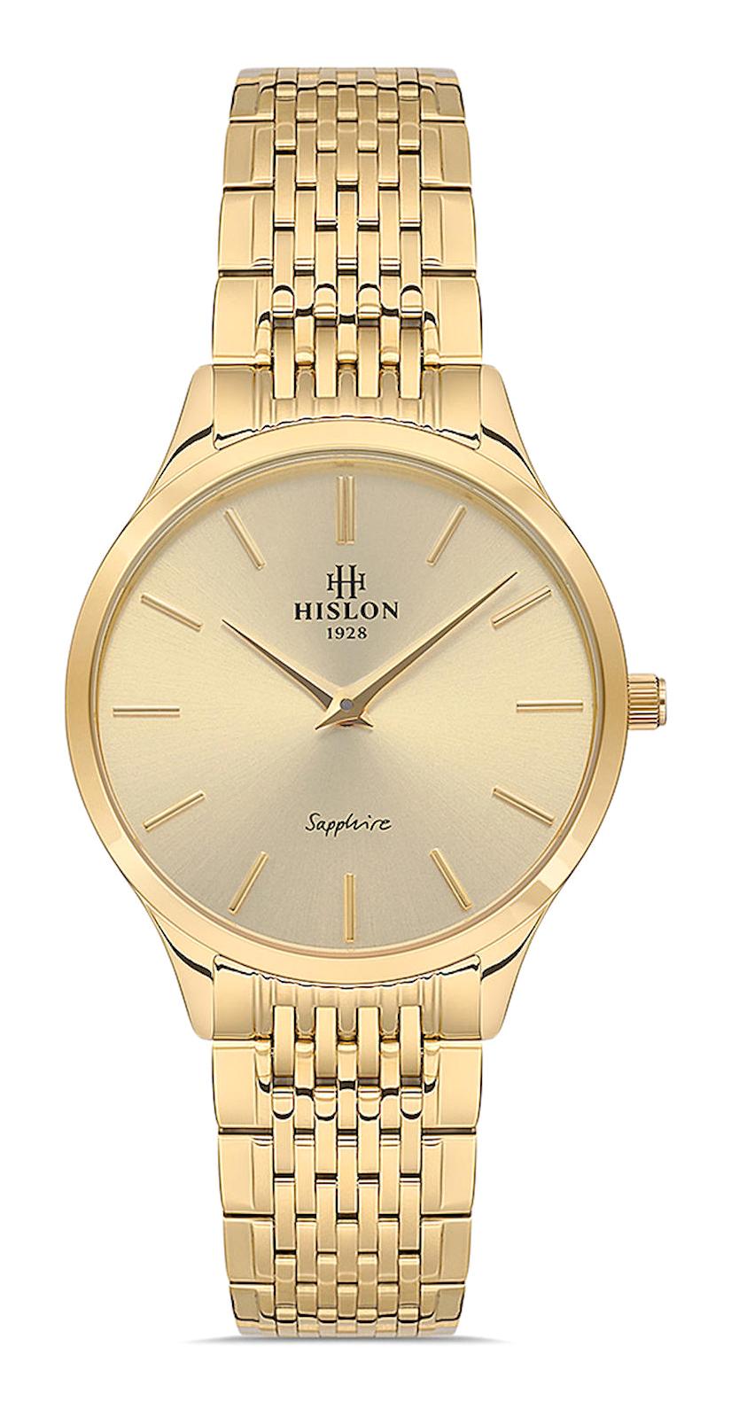 Hislon QL135G-08SG 30 mm Altın Çelik Kordon Analog Kadın Kol Saati