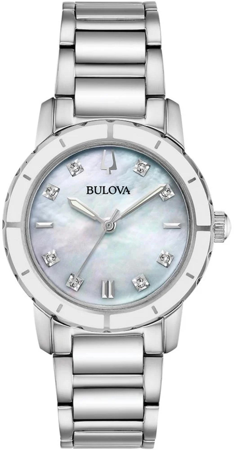 Bulova 96P194 27 mm Gri Çelik Kordon Analog Kadın Kol Saati