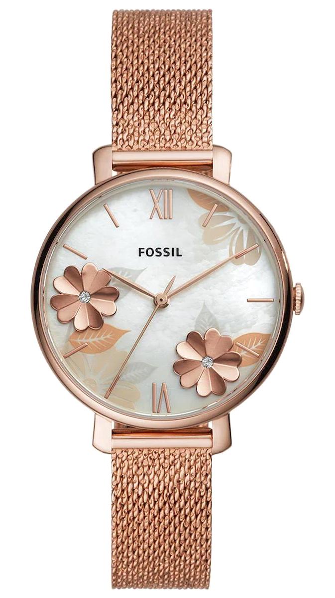Fossil ES4534 36 mm Rose Gold Çelik-Hasır Kordon Analog Kadın Kol Saati