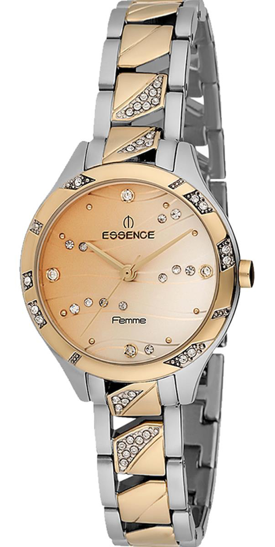 Essence D1045.210 26 mm Altın-Gri Çelik Kordon Analog Kadın Kol Saati