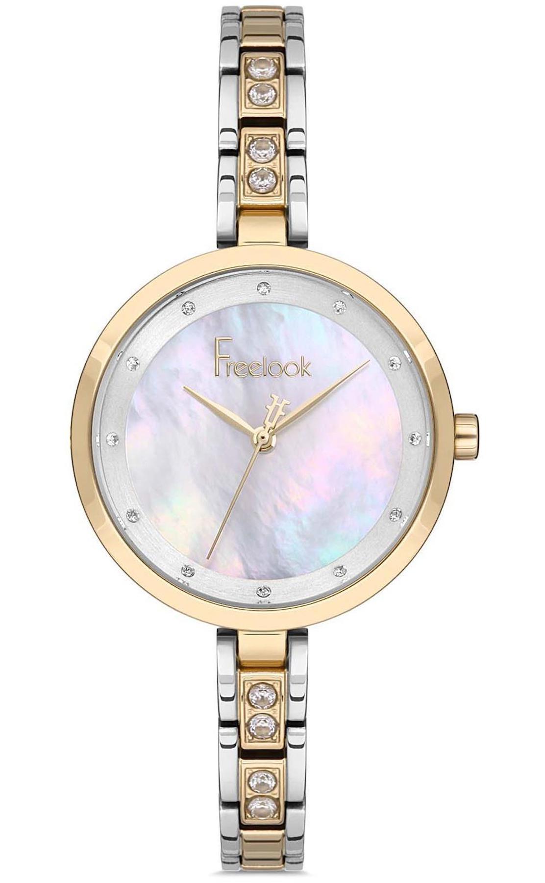 Freelook FL.1.10141.5 36 mm Altın-Gri Çelik Kordon Analog Kadın Kol Saati