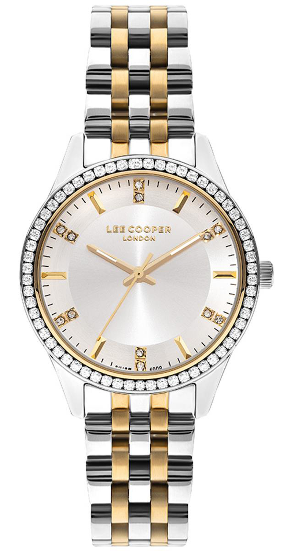 Lee Cooper LC07826.220 40 mm Altın-Gri Metal Kordon Analog Kadın Kol Saati