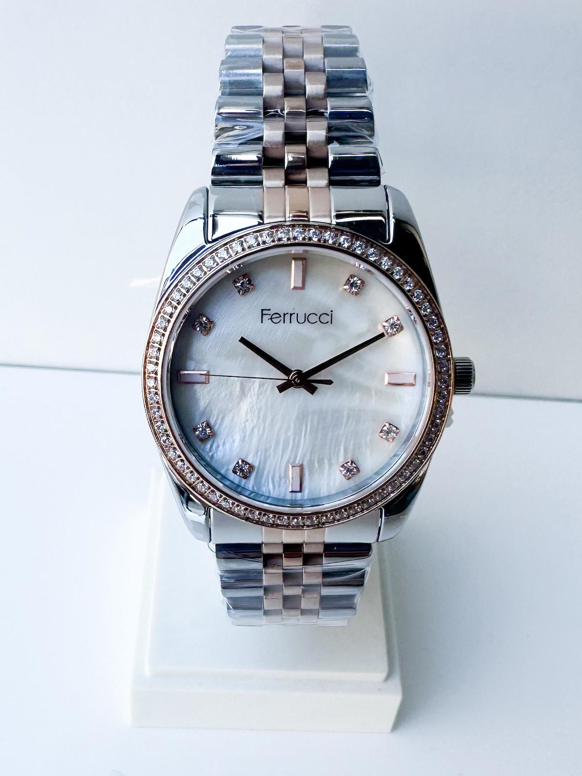 Ferrucci 32 mm Altın-Gri Çelik Kordon Analog Kadın Kol Saati