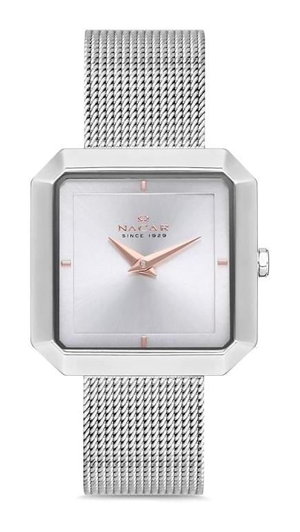 Nacar NC36-3914C013-ASM 29 mm Gri Hasır Kordon Analog Kadın Kol Saati