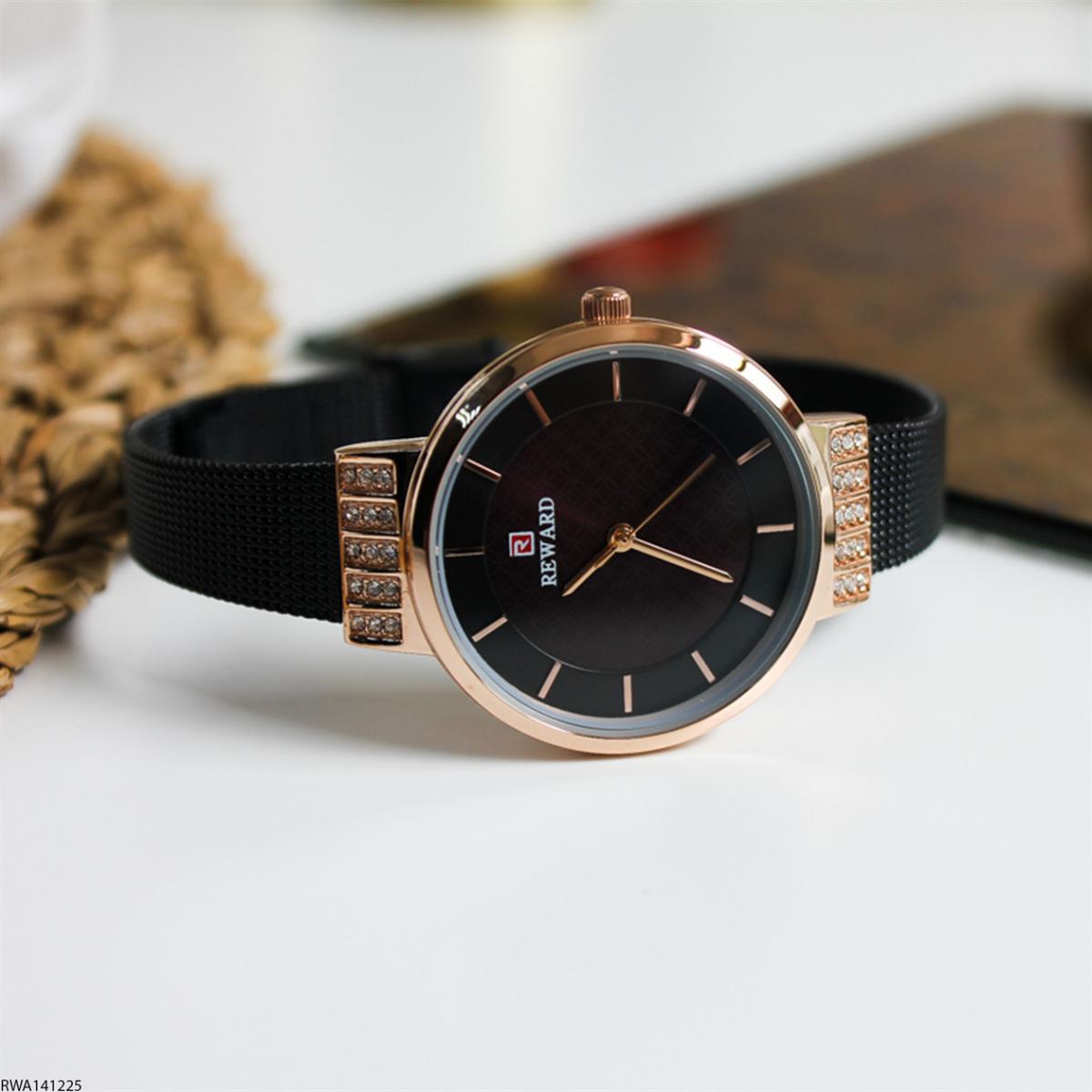 Reward RWA141225 32 mm Siyah Çelik Kordon Analog Kadın Kol Saati