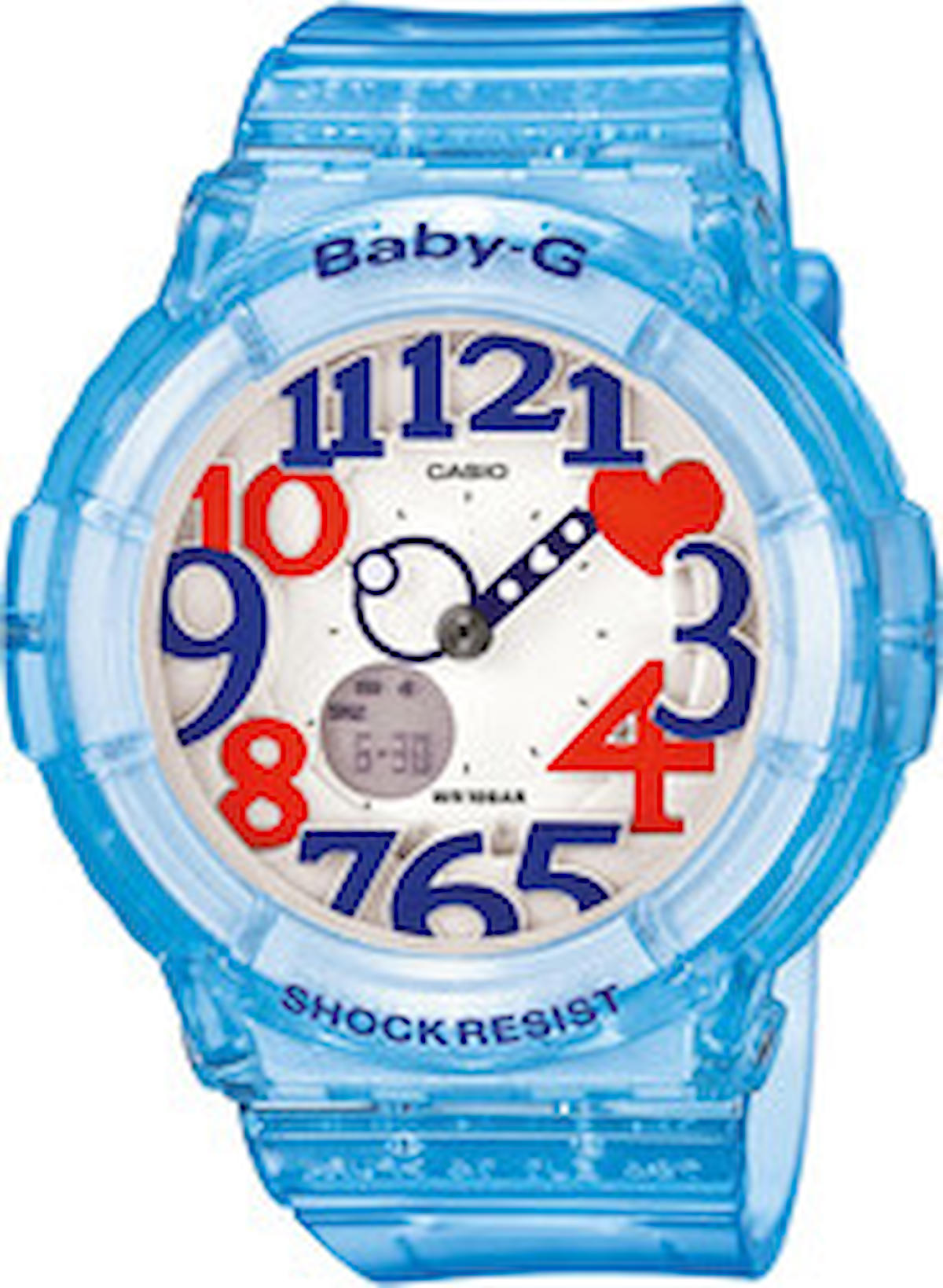 Casio BGA-131-2BDR Takvimli 43 mm Mavi Silikon Kordon Analog Kadın Kol Saati