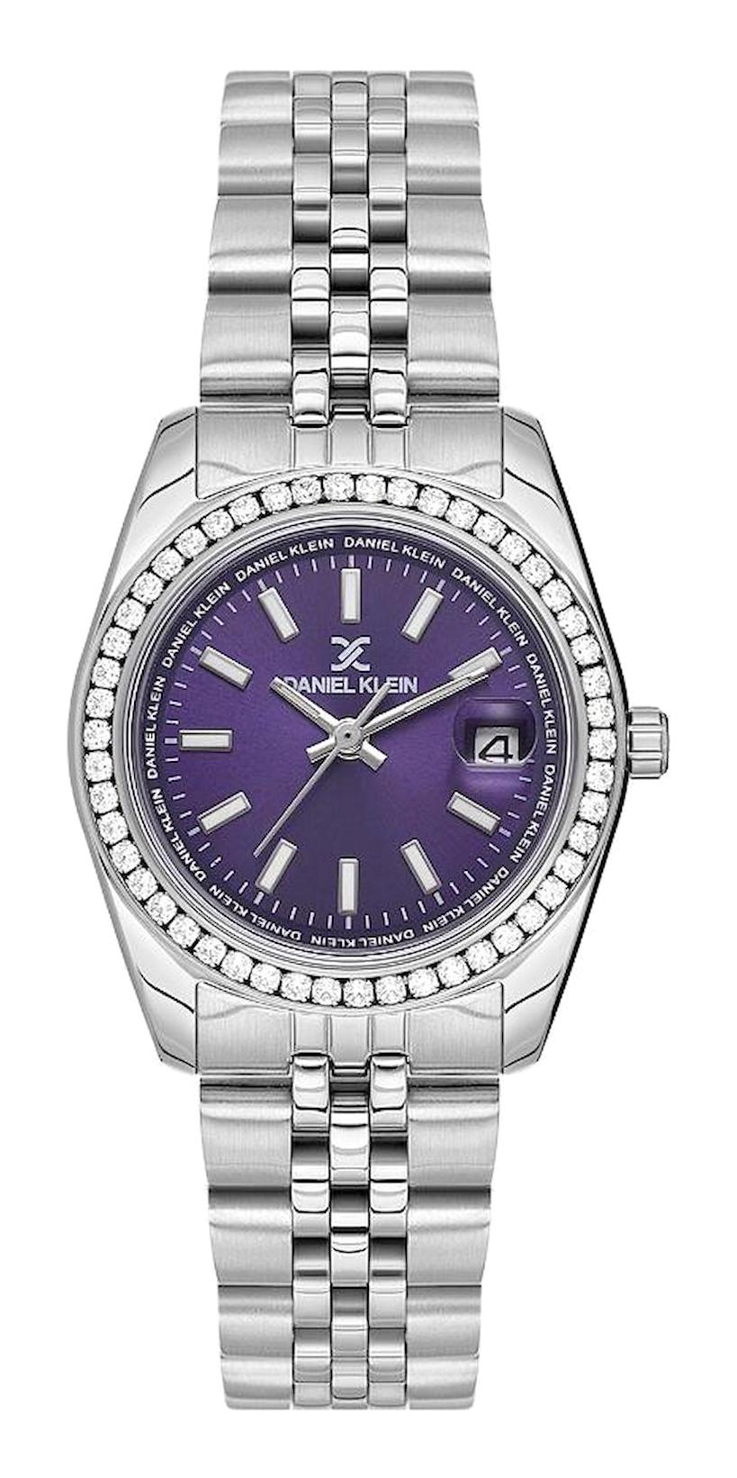 Daniel Klein DK.1.13589-3 Takvimli 29 mm Gri Metal Kordon Analog Kadın Kol Saati