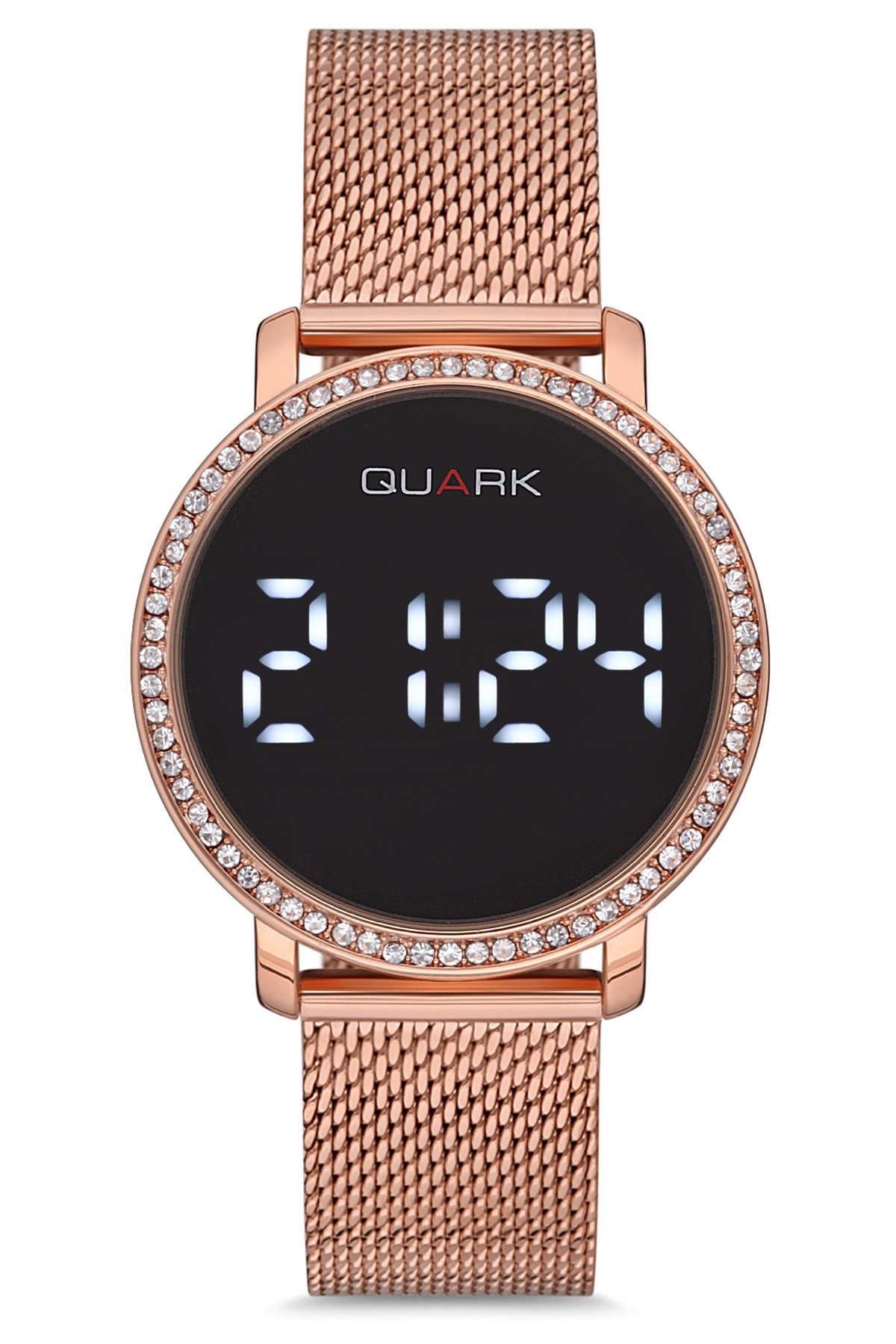 Quark ESH-2RG-1A 35 mm Rose Gold Çelik Kordon Dijital Kadın Kol Saati