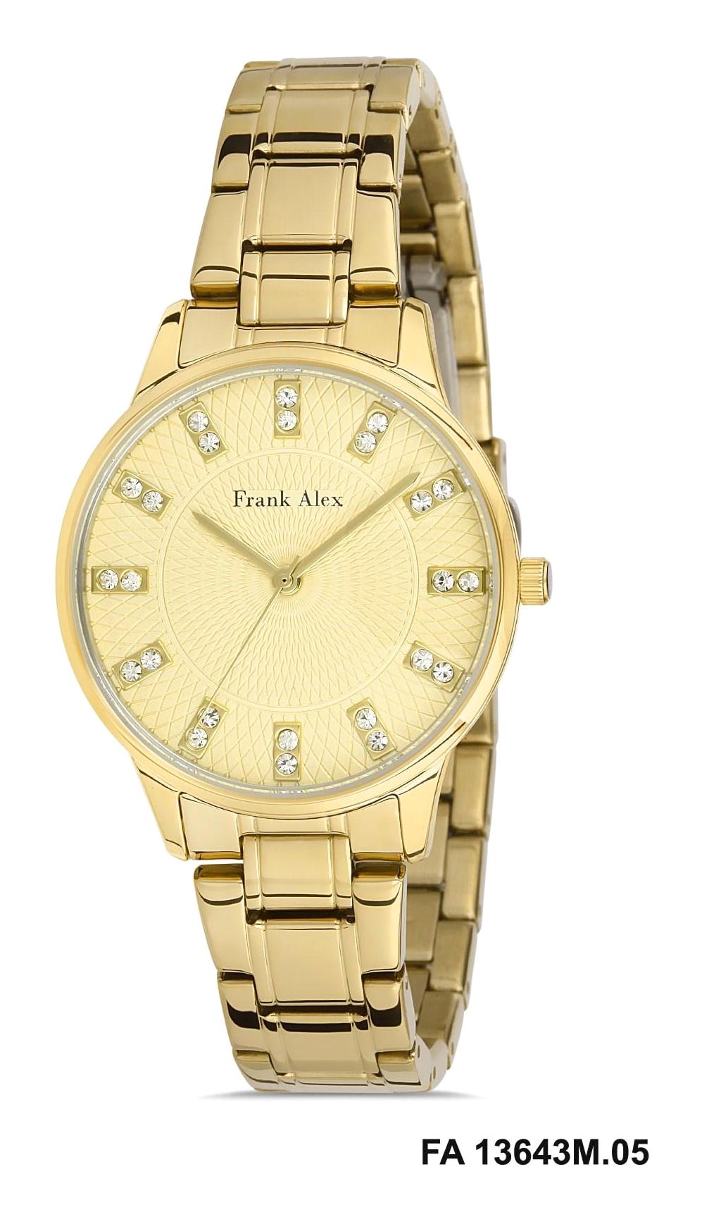 Frank Alex FA.0922.13643M.05 35 mm Altın Çelik Kordon Analog Kadın Kol Saati