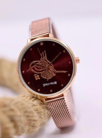 Melisa Hediyelik MLS-1057 38 mm Rose Gold Hasır Kordon Analog Kadın Kol Saati