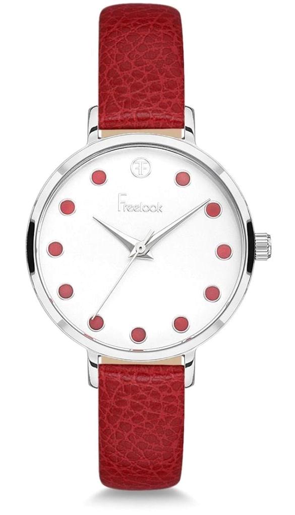 Freelook F.1.1056.01 38 mm Kırmızı Çelik Kordon Analog Kadın Kol Saati