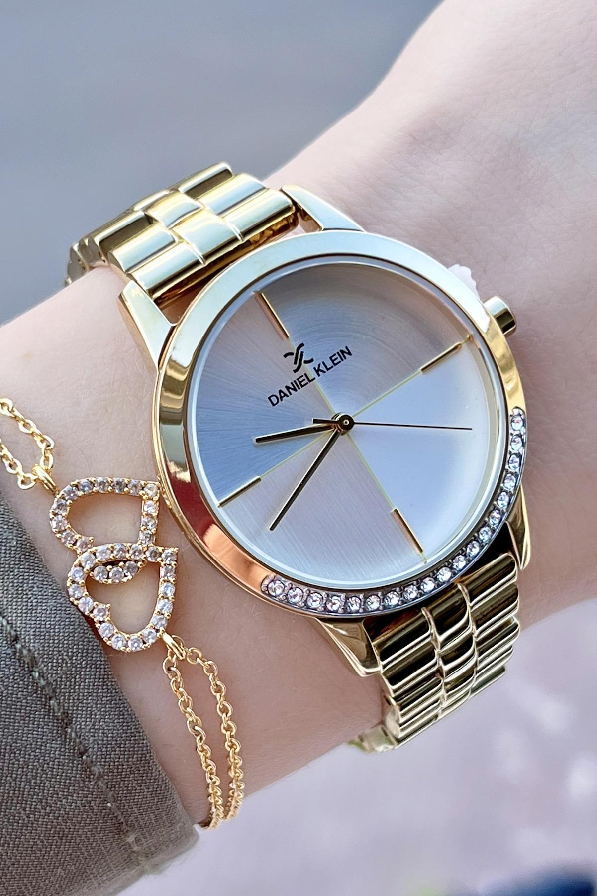 Daniel Klein DKISTE1003 35 mm Altın Çelik Kordon Analog Kadın Kol Saati