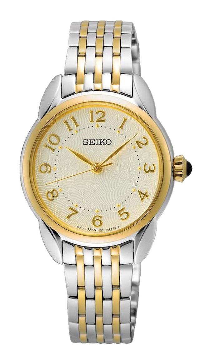 Seiko SUR562P1 29 mm Altın-Gri Çelik Kordon Analog Kadın Kol Saati