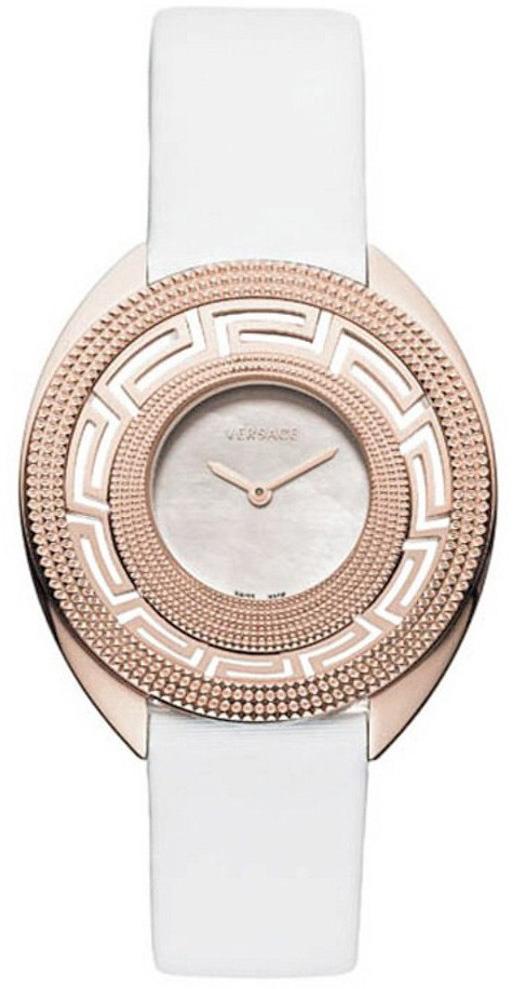 Versace VRSC67Q80D498S001 35 mm Beyaz Deri Kordon Analog Kadın Kol Saati