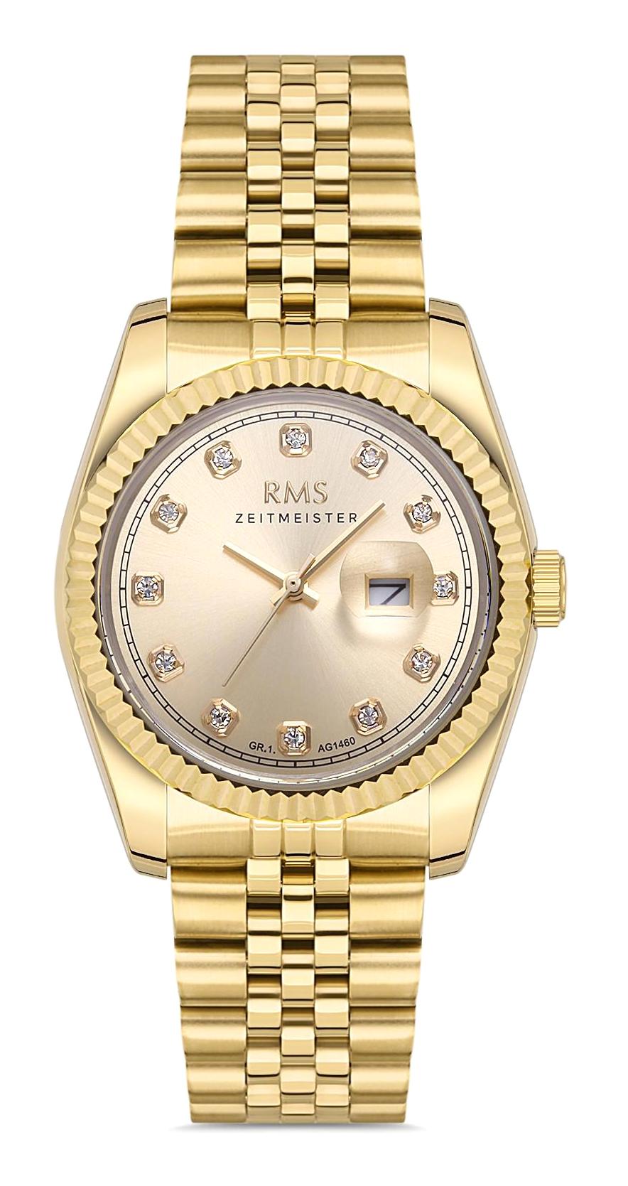 Romanson GR.1.AG1460.03 Takvimli 36 mm Altın Çelik Kordon Analog Kadın Kol Saati