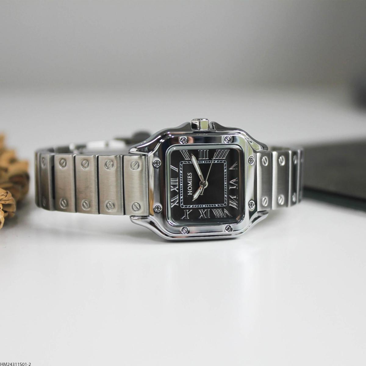Homies HM24311S01-2 28 mm Gri Çelik Kordon Analog Kadın Kol Saati