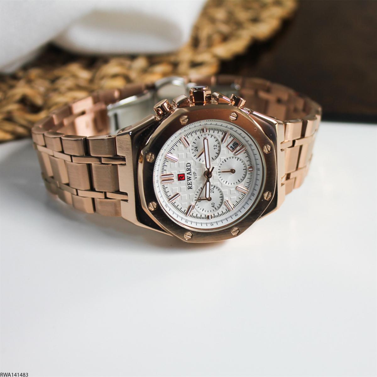Reward RWA141483 Takvimli 35 mm Rose Gold Metal Kordon Analog Kadın Kol Saati